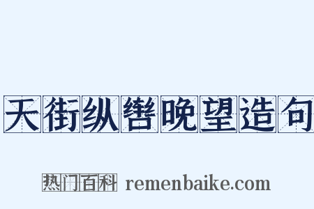 天街纵辔晚望造句是什么意思的图片